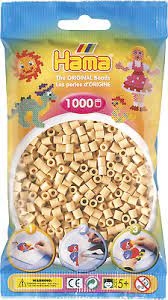 HAMA STRIJKKRALEN - BEIGE (027), 1000ST. (ZAKJE 17,5 X 9,5 CM)